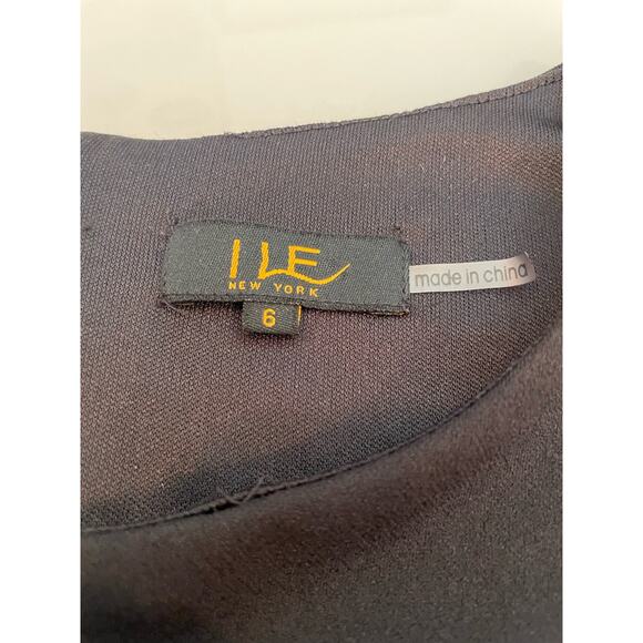 ILE New York Sleeveless Midi Fringe Dress Size 6 Black - Picture 3 of 5